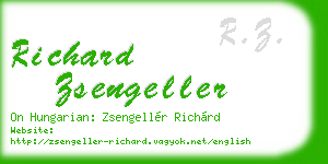 richard zsengeller business card